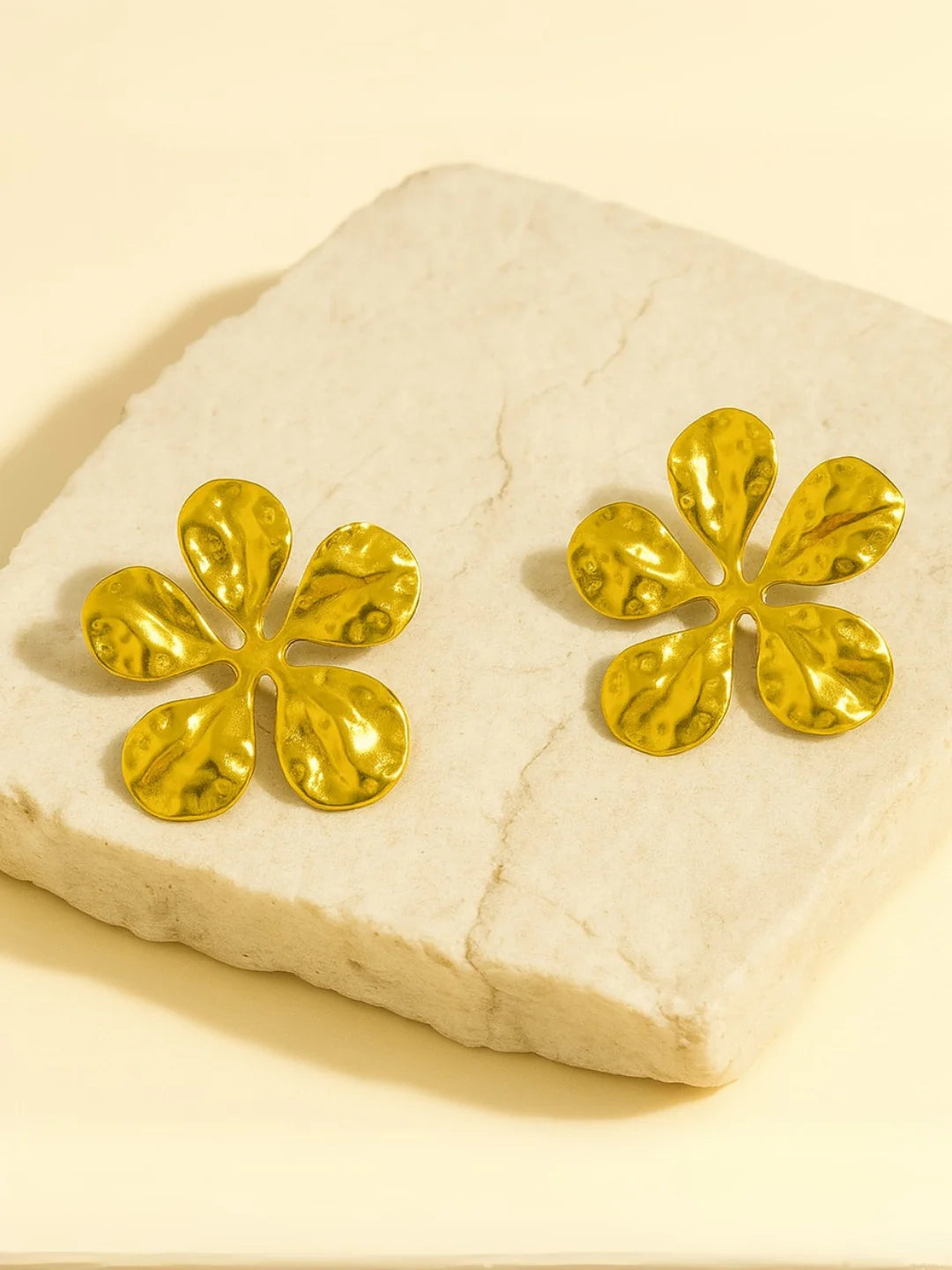 RAIRA Flower Gold Plated Anti Tarnish Stud Earrings For Women's & Girl's