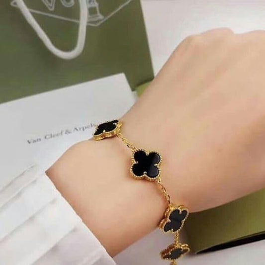 RAIRA Golden Grace Designer Black Bracelet Watch For Women & Girl's