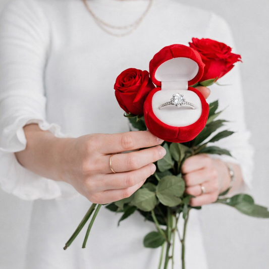 Promise Ring with Rose Box