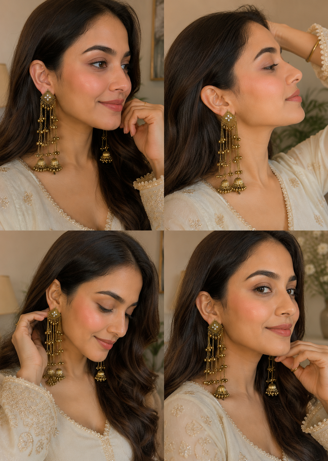 Kashmiri Long Chain Jhumka