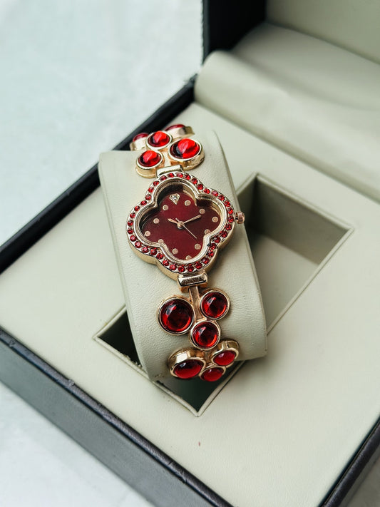 ❤️ RAIRA Royale Ruby Heart Luxury Watch Bracelet ❤️ Watches For Women & Girl's