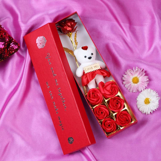 Teddy & Rose Gift Set