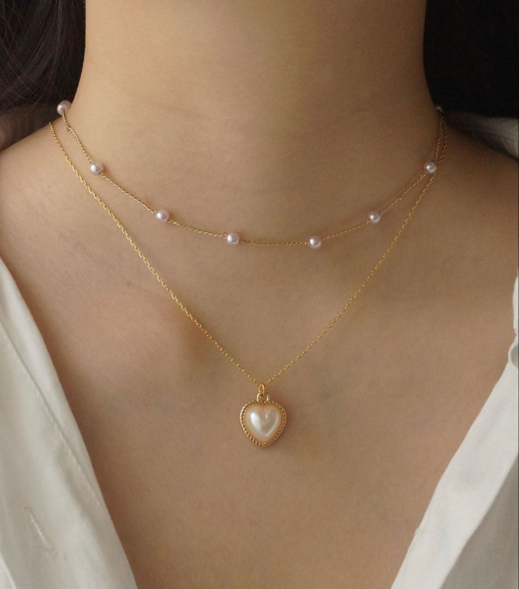 RAIRA Love Pearls Necklace Earrings Rings Jewelry Set Gift for Prom Girls Adjustable Jewelry