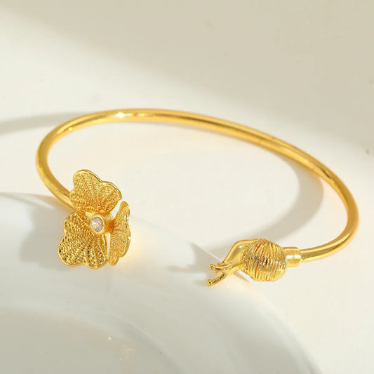 RAIRA Gold Plated Alloy Cuff Bracelet For Women And Girls