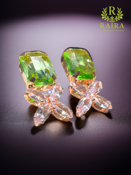 RAIRA Rhodium-Plated American Diamond Stone Studded Jewellery Traditional Style Necklace