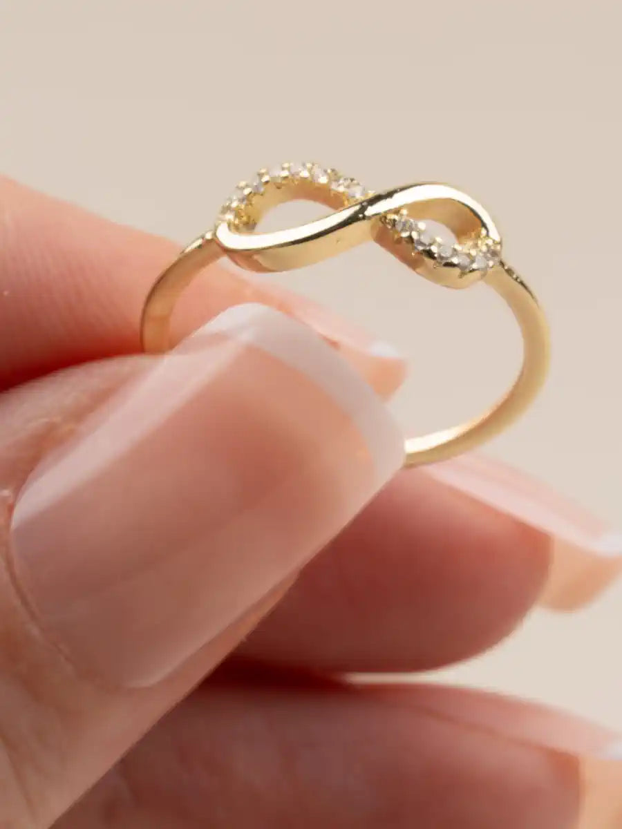 RAIRA Infinity Ring Infinity Engagement Rings Women 14K Gold Plated