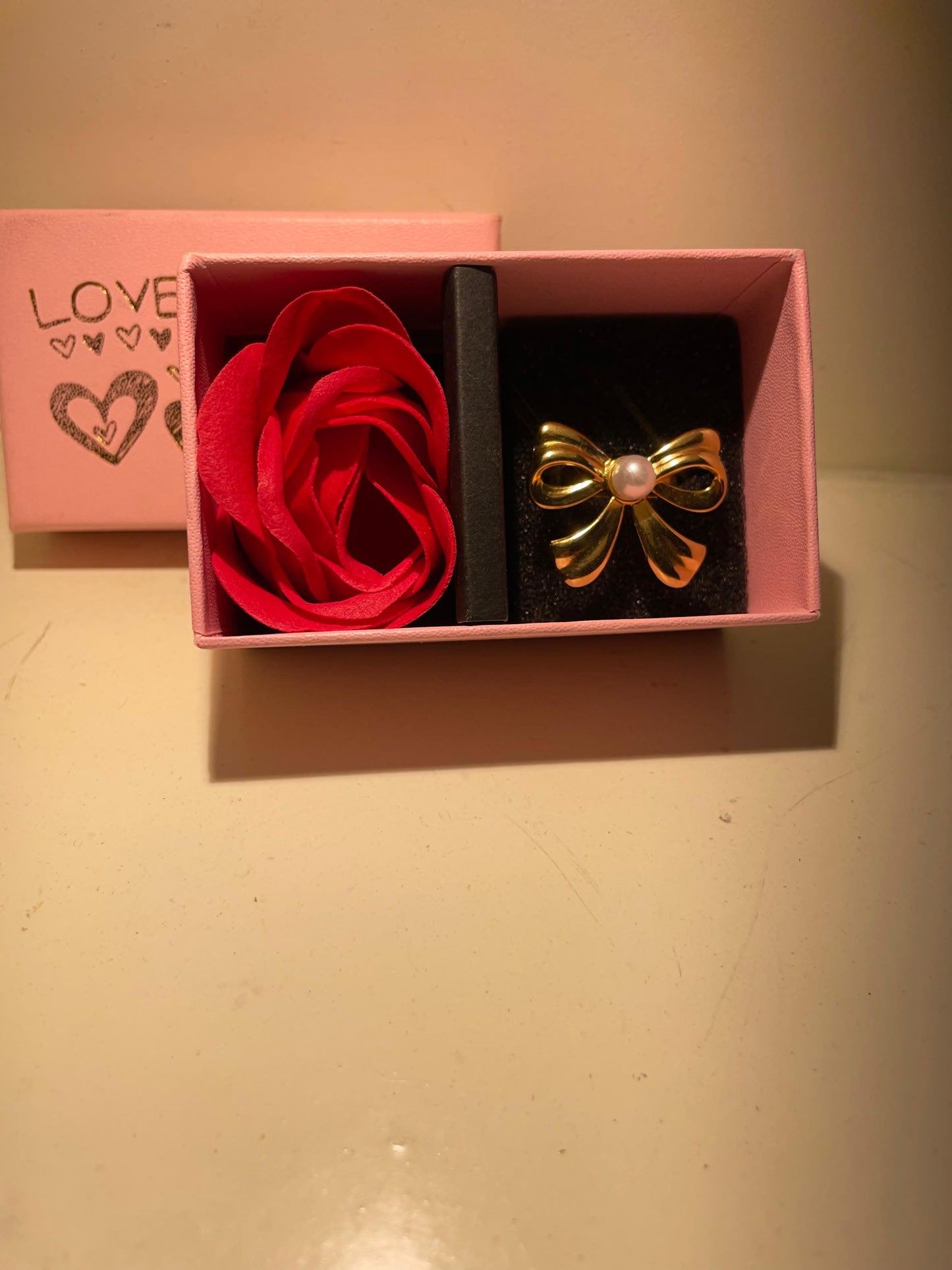 Raira Gold plated Bow Pearl Ring 🎀