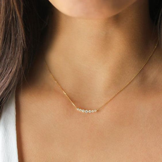 RAIRA  Gold Plated Fancy Classic Elegant Pendant & Chain/ Dainty Curve For Women & Girl's