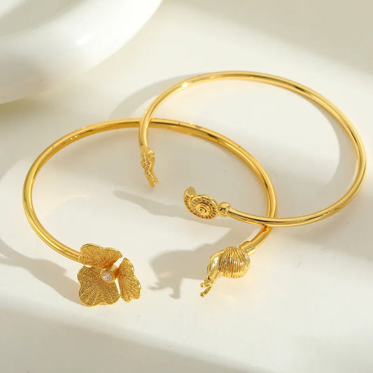 RAIRA Gold Plated Alloy Cuff Bracelet For Women And Girls