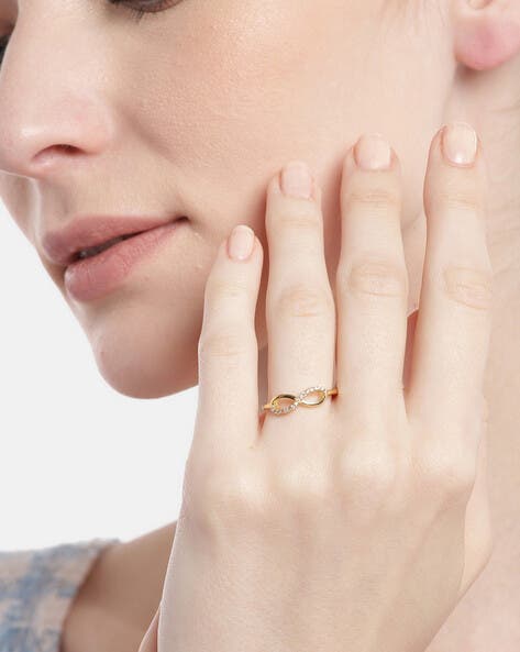 RAIRA Infinity Ring Infinity Engagement Rings Women 14K Gold Plated