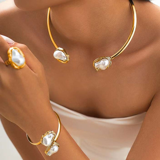 RAIRA Latest Stylish Design Fancy Bracelet Ring Necklace Jewellery Set for Women