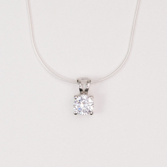 RAIRA Stone Pendant White Gold Diamond Locket Beautiful Round Shape Certified by for Women & Girls