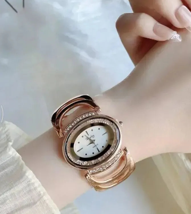 RAIRA Luxury Devices Analog Watch for Women, Stainless Steel Bracelet Style with Crystals