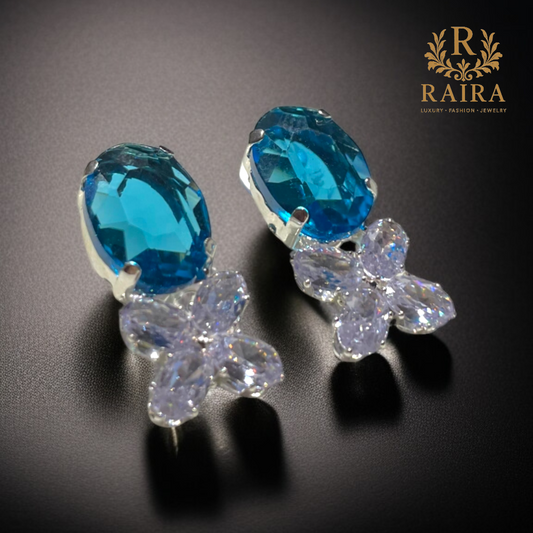 RAIRA Rhodium-Plated American Diamond Stone Studded Jewellery Traditional Style Necklace