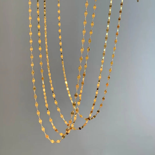 RAIRA Gold Necklace for Women, 14k Gold Plated Choker Dainty Layered Necklaces, Silver Necklace for Women 14k White Gold Plated Dainty Layered Necklaces