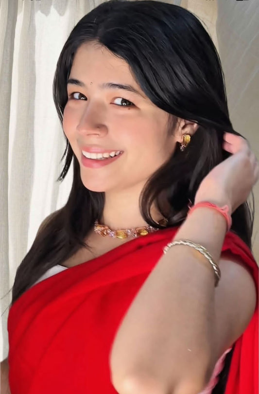 RAIRA Rhodium-Plated American Diamond Stone Studded Jewellery Traditional Style Necklace