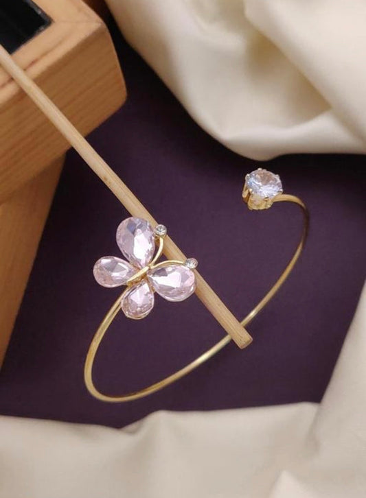 RAIRA Butterfly Bracelet For women & Girls Gold Plated Petite Adjustable Bracelet