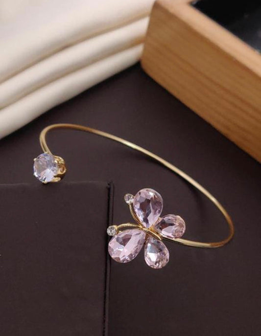 RAIRA Butterfly Bracelet For women & Girls Gold Plated Petite Adjustable Bracelet