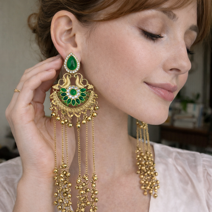 Golden Kashmiri jhumka