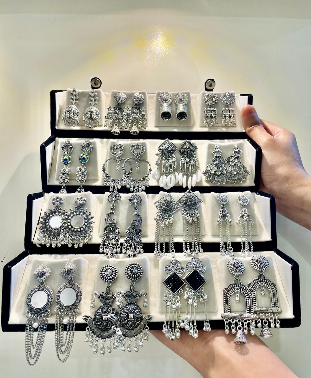16 pair jhumka set with box