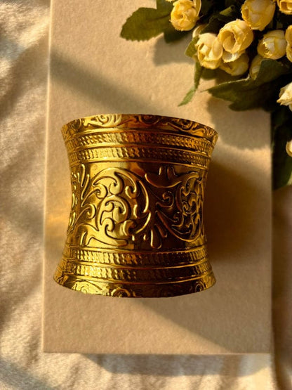 Raira's Royal Gold Embossed Cuff Bracelet For Women's & Girl's
