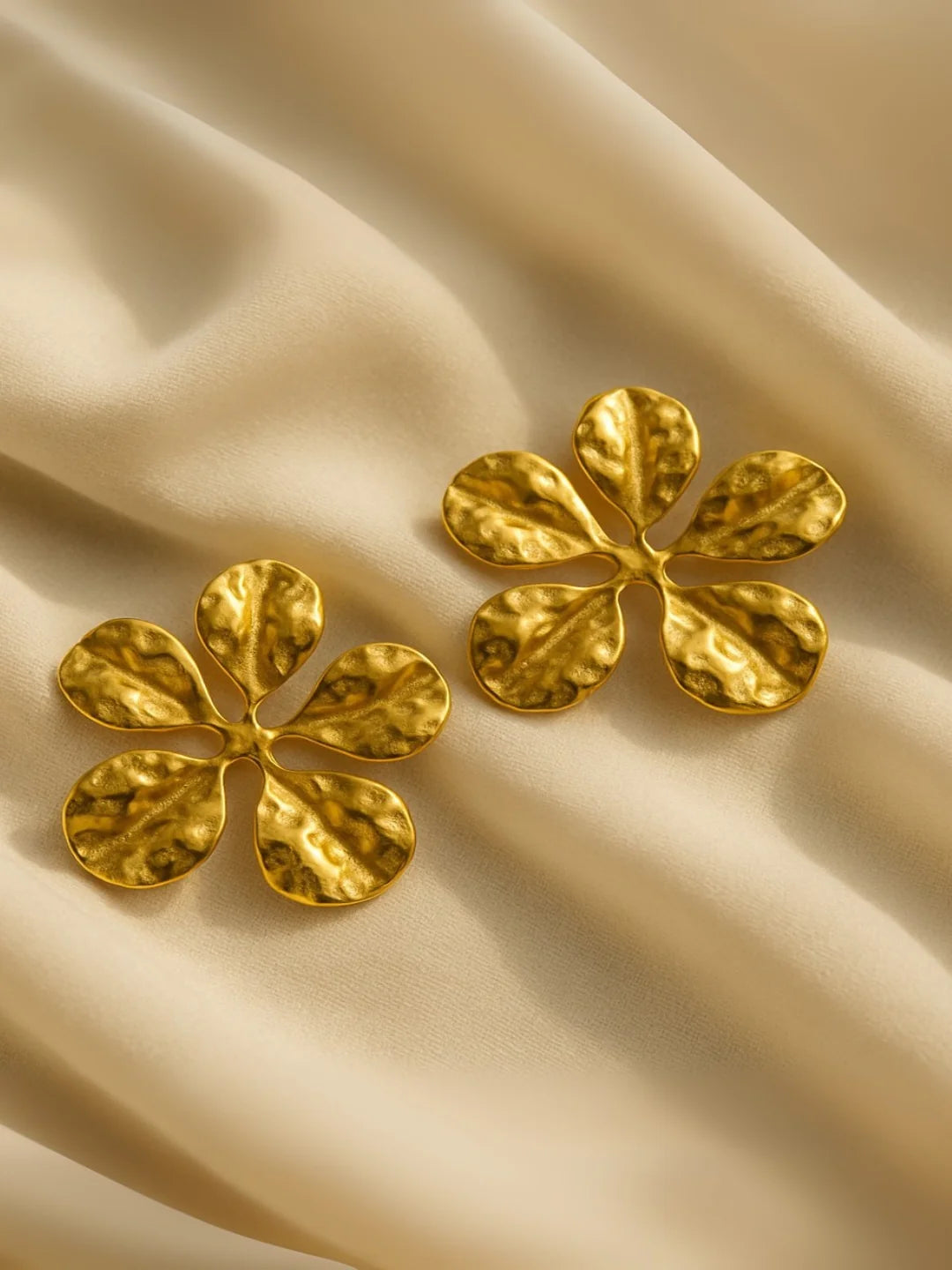 RAIRA Flower Gold Plated Anti Tarnish Stud Earrings For Women's & Girl's