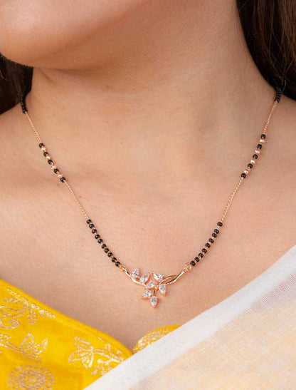 RAIRA “Vanya” Elegant Leaf Motif Mangalsutra Necklace
