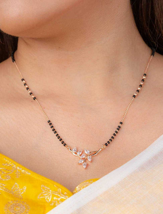 RAIRA “Vanya” Elegant Leaf Motif Mangalsutra Necklace