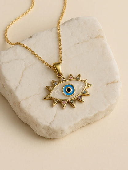 RAIRA Big Evil Eye Necklace – 18K Gold Plated, Anti-Tarnish & Waterproof