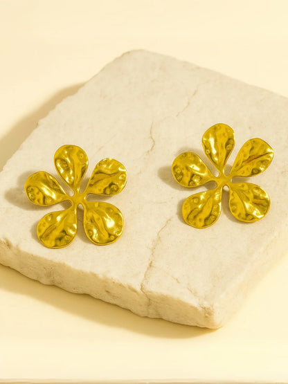 RAIRA Flower Gold Plated Anti Tarnish Stud Earrings For Women's & Girl's