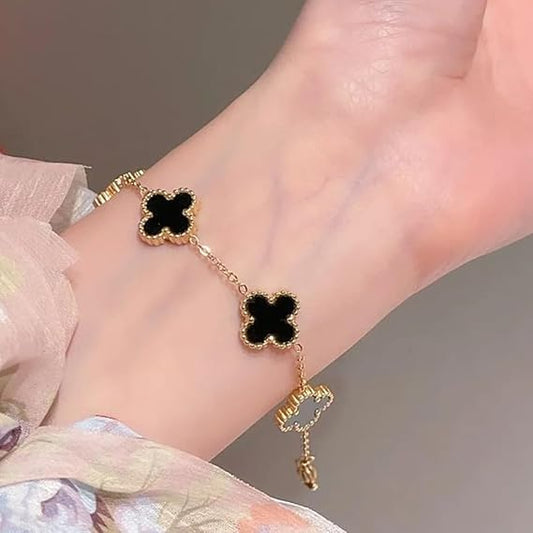 RAIRA Golden Grace Designer Black Bracelet Watch For Women & Girl's