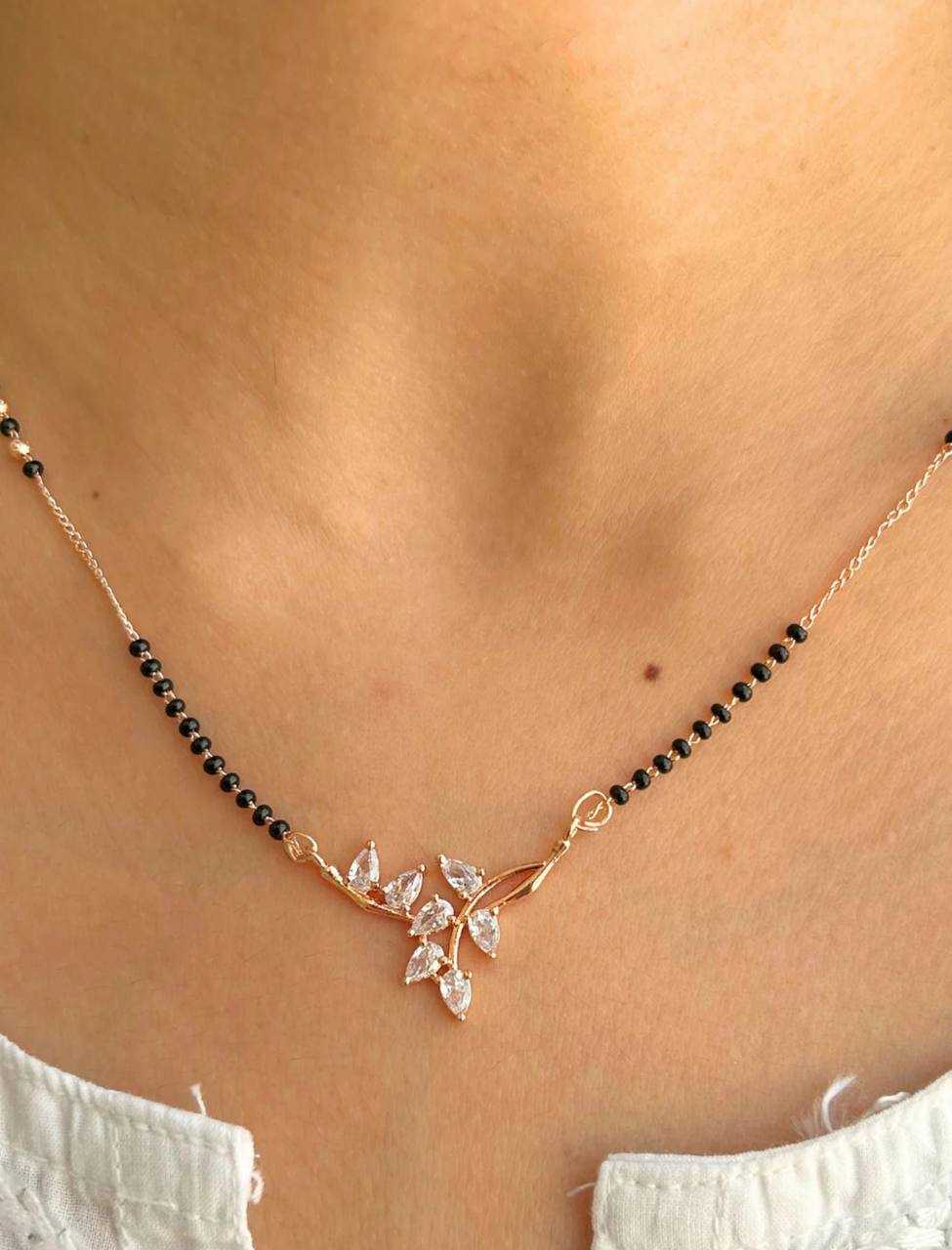 RAIRA “Vanya” Elegant Leaf Motif Mangalsutra Necklace