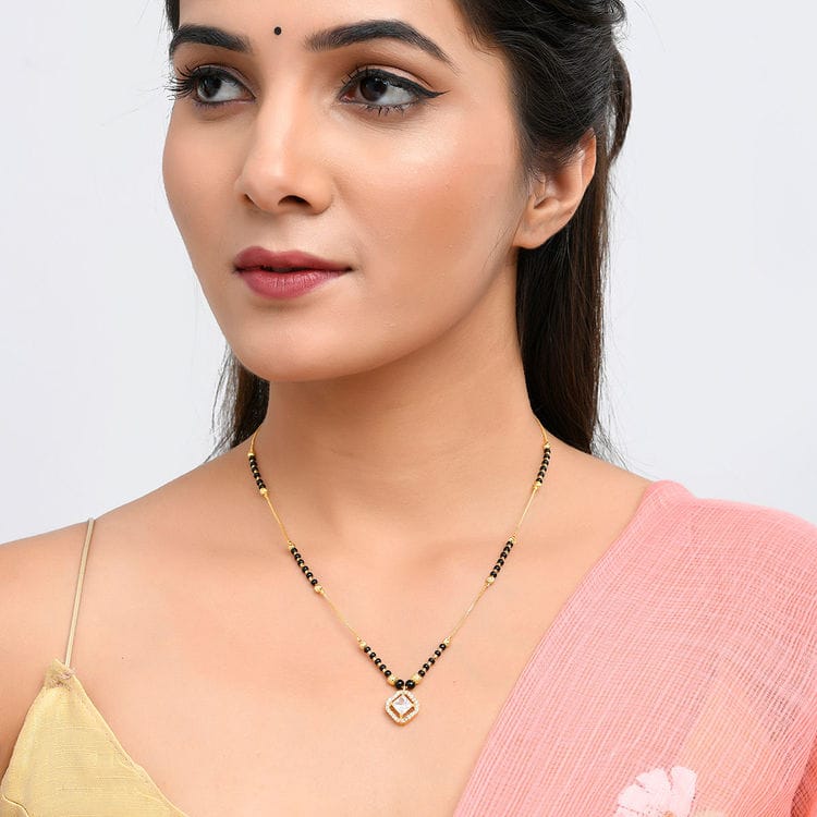 RAIRA Elegant Diamond-Cut Mangalsutra – Symbol of Timeless Love