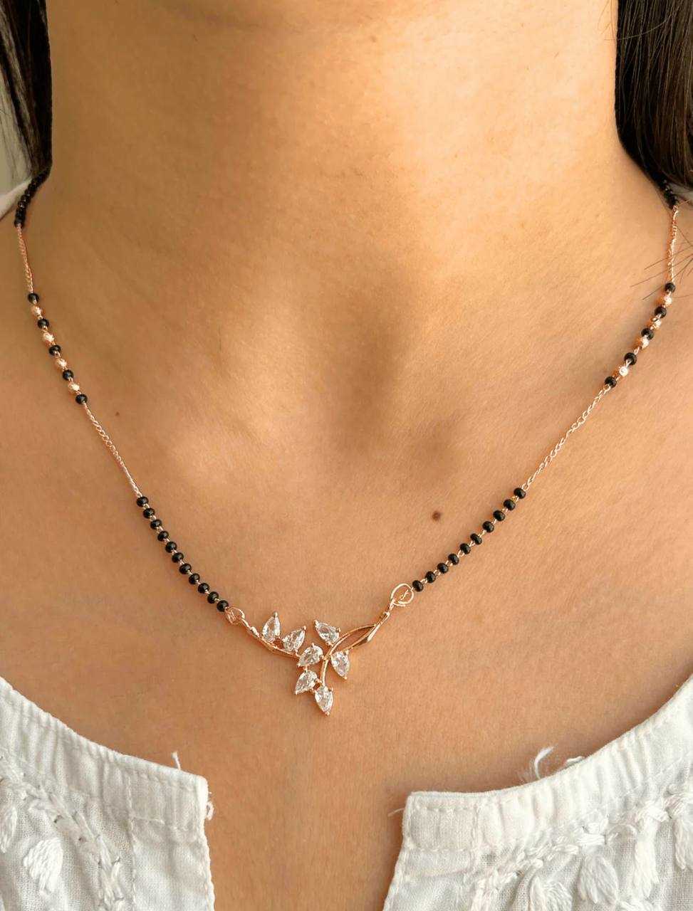 RAIRA “Vanya” Elegant Leaf Motif Mangalsutra Necklace