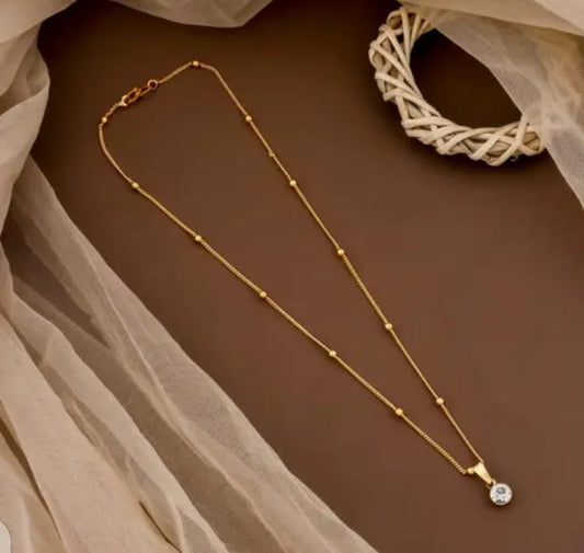 RAIRA Elegant Gold Platted Trendy Pendants In Allure Chain For Women & Girl's