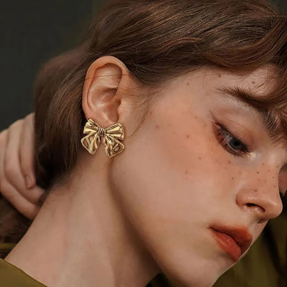 RAIRA Bow Anti Tarnish  Stainless steel Earrings For Women's & Girl's