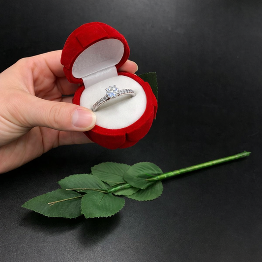 Promise Ring with Rose Box