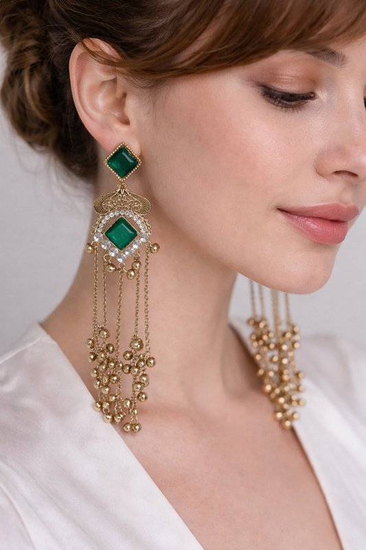 Golden Kashmiri Jhumka Earring