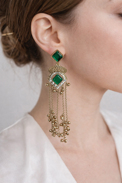 Golden Kashmiri Jhumka Earring