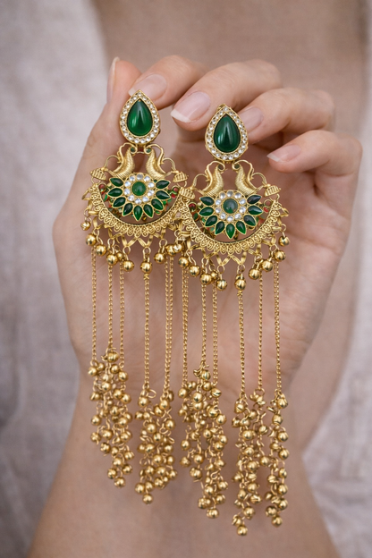 Golden Kashmiri jhumka
