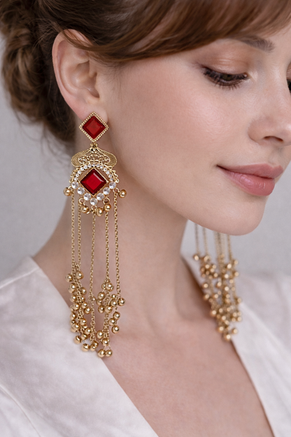 Golden Kashmiri Jhumka Earring