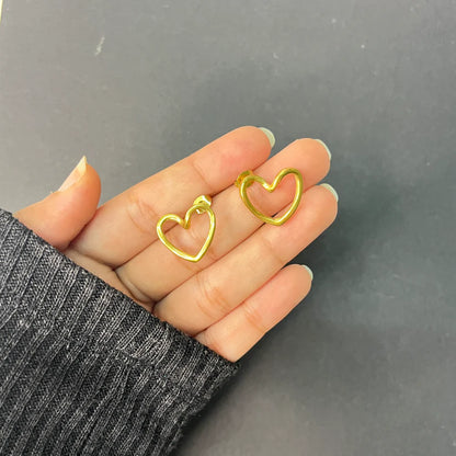 RAIRA Everyday & Office Wear Heart Pendant Necklace Gift for Women & Girl's | 18K Gold Plated, Lightweight & Skin Safe |