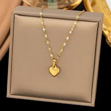 RAIRA 925 Silver 18k Gold Plated Classic Heart Pendant with Link Chain | Gifts for Girlfriend, Gifts for Women and Girls ,Treat yourself or gift to a loved one.