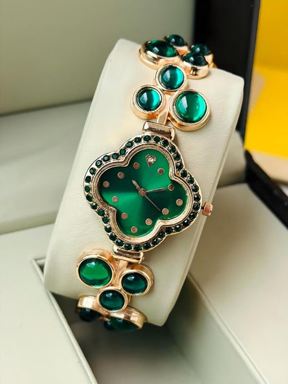RAIRA Royale Green Heart Luxury Watch Bracelet ❤️ Watches For Women & Girl's