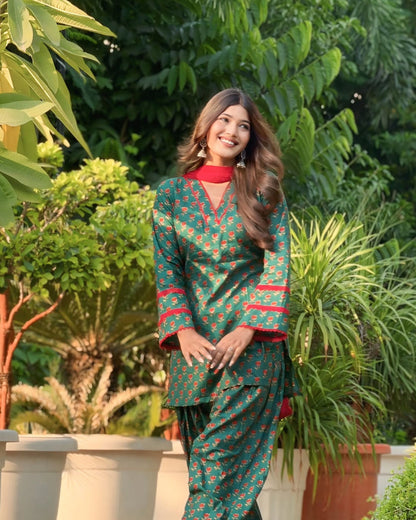 Green Farshi Suit 