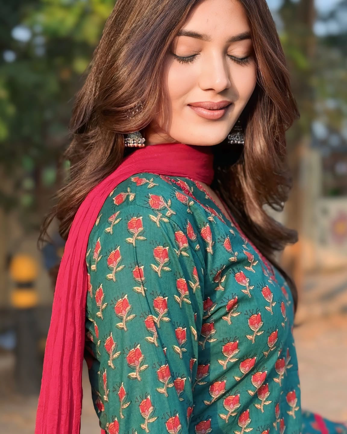 Green Farshi Suit For Women