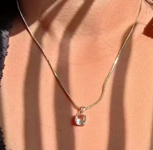 RAIRA Stone Pendant  White Gold Diamond Locket Beautiful Round Shape Certified by for Women & Girls