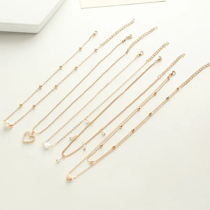 RAIRA Elegant Simple Style Heart Alloy Wholesale Layered Necklaces