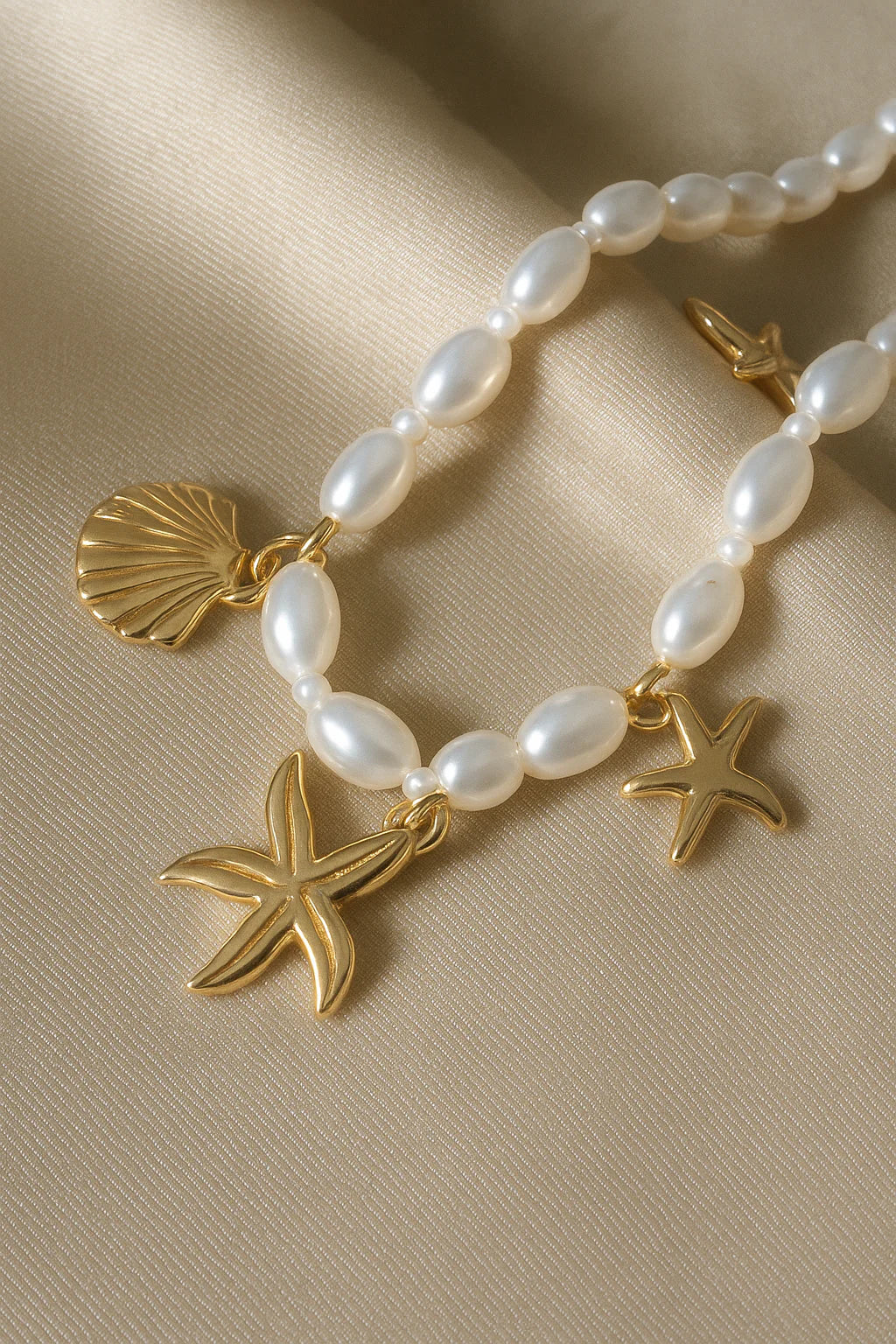 RAIRA Beach-Inspired Gold Pearl Choker – Single Layer Neclace Gift For Women & Girl's