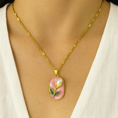 RAIRA Lilybud Pearl ,Blooming Pearl Pendant Necklace For Women's & Girl's